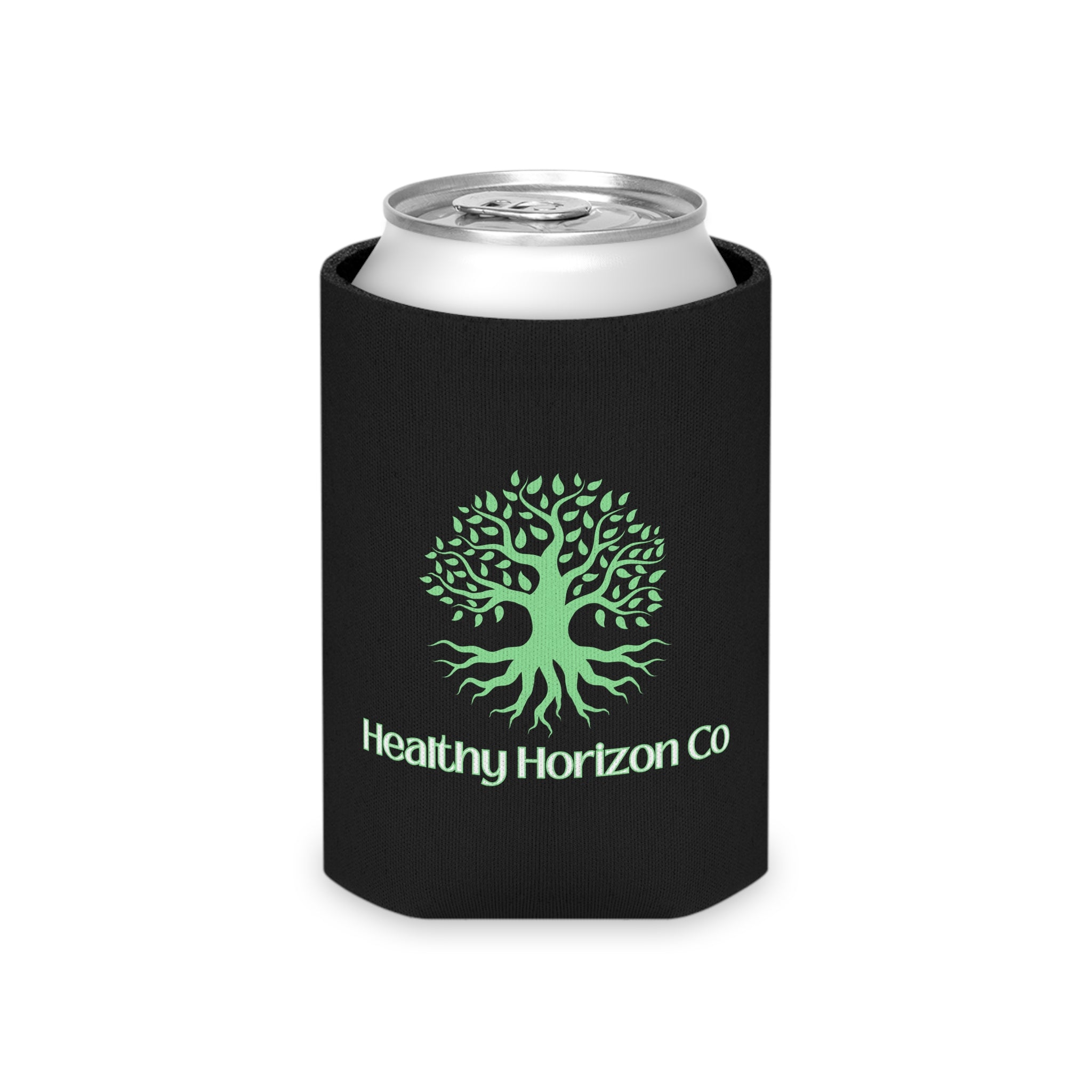 Healthy Horizon Co Can Cooler – Insulated Beverage Koozie with Tree Logo