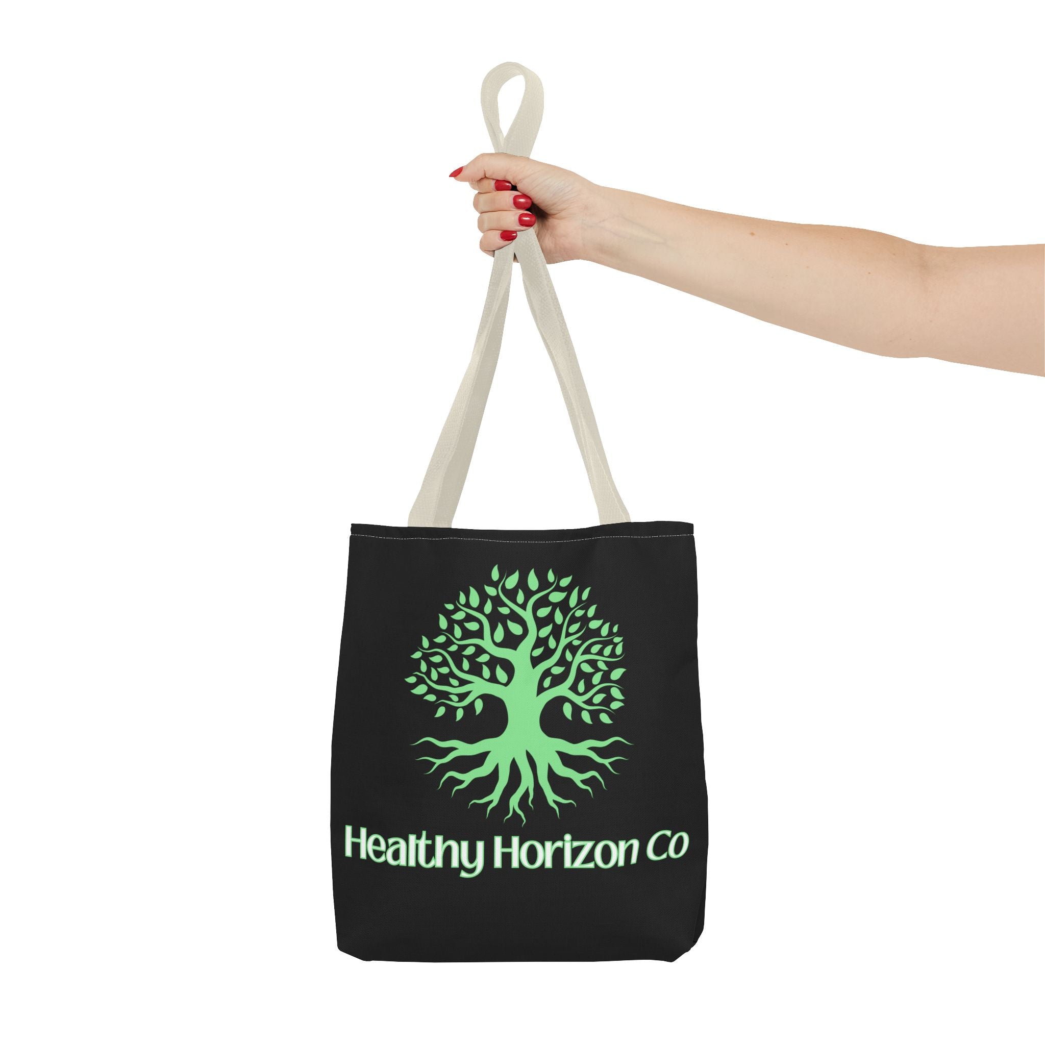 Healthy Horizon Co. Tree Logo Tote Bag — Eco-Friendly Everyday Shopper