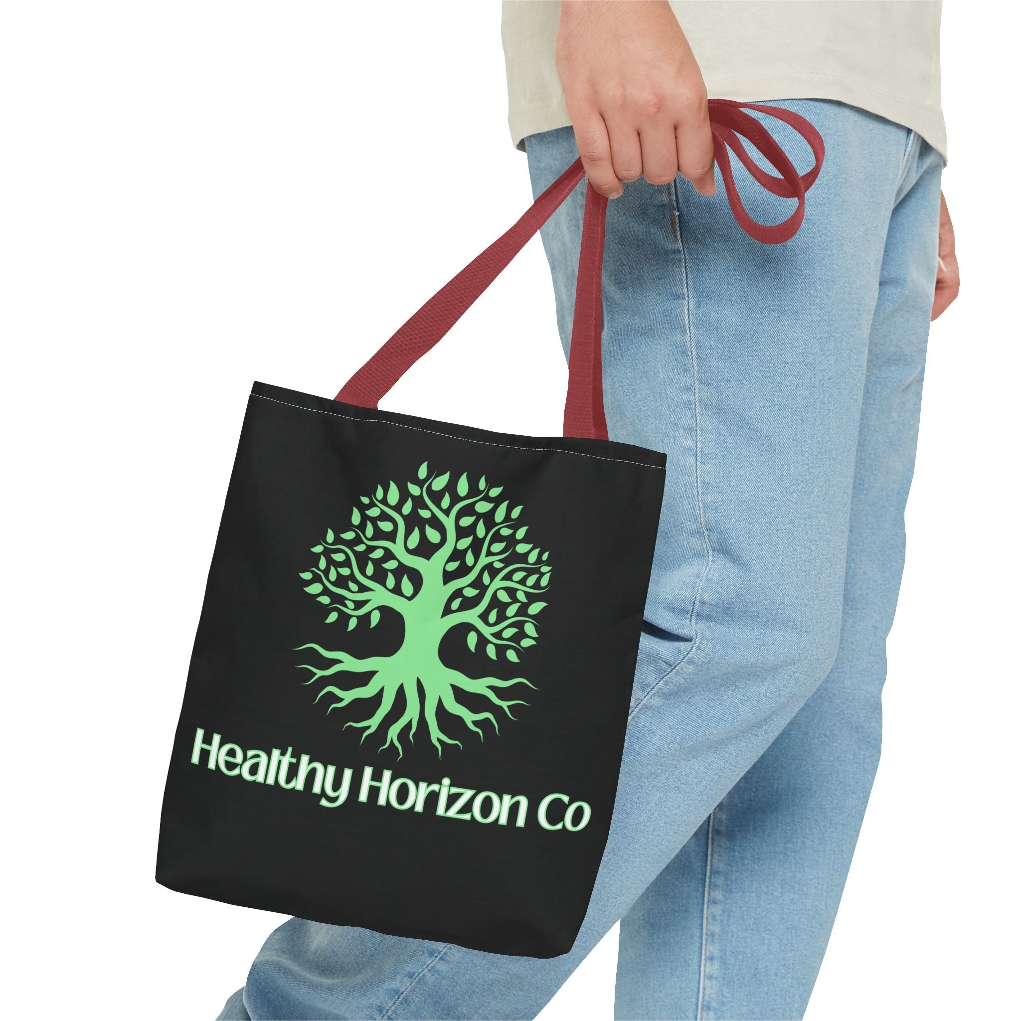 Healthy Horizon Co. Tree Logo Tote Bag — Eco-Friendly Everyday Shopper