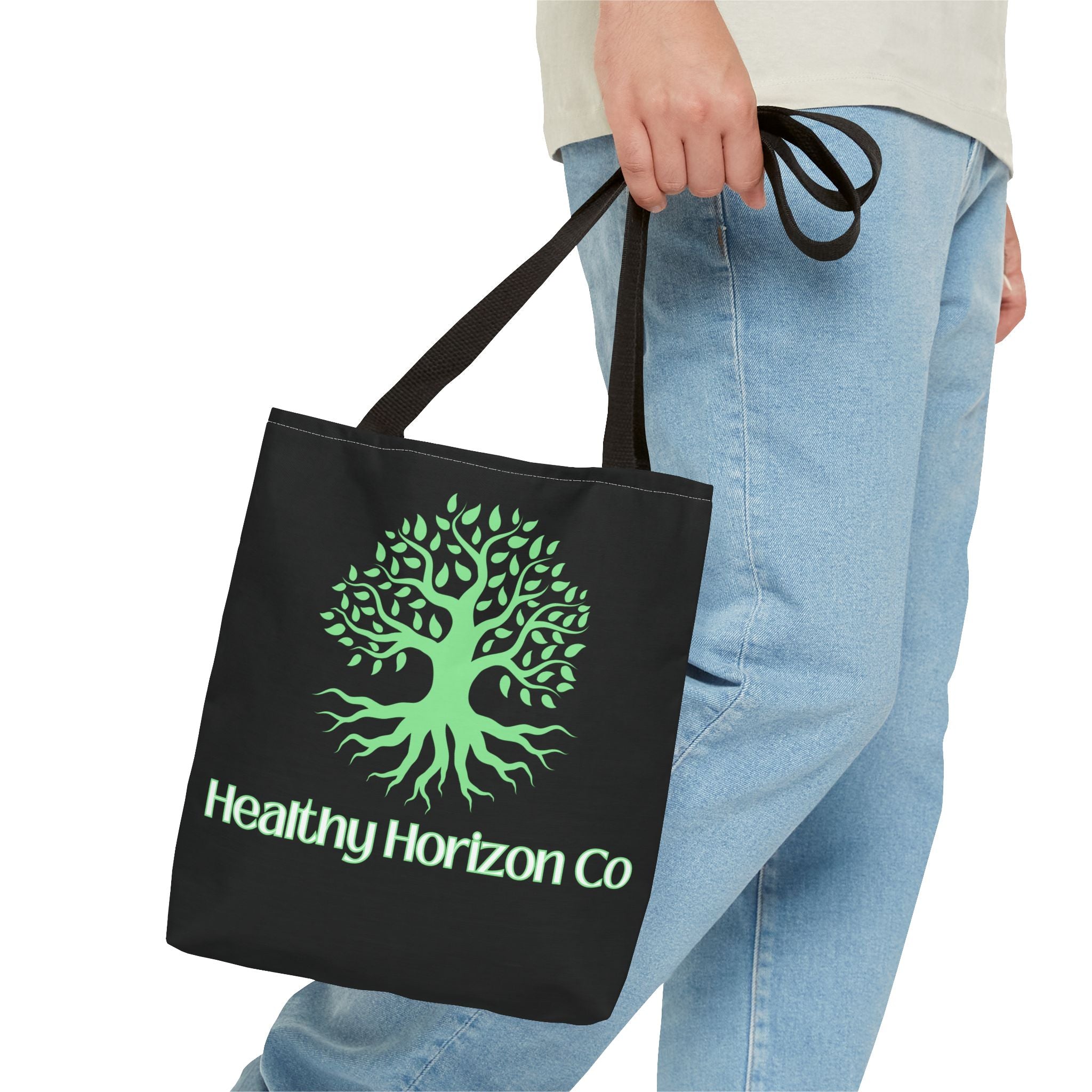 Healthy Horizon Co. Tree Logo Tote Bag — Eco-Friendly Everyday Shopper