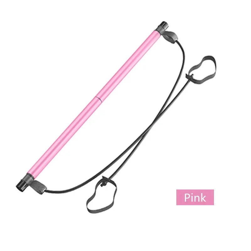 Portable Yoga Pilates Bar with Resistance Bands
