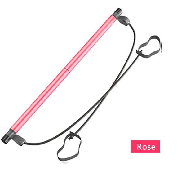 Portable Yoga Pilates Bar with Resistance Bands