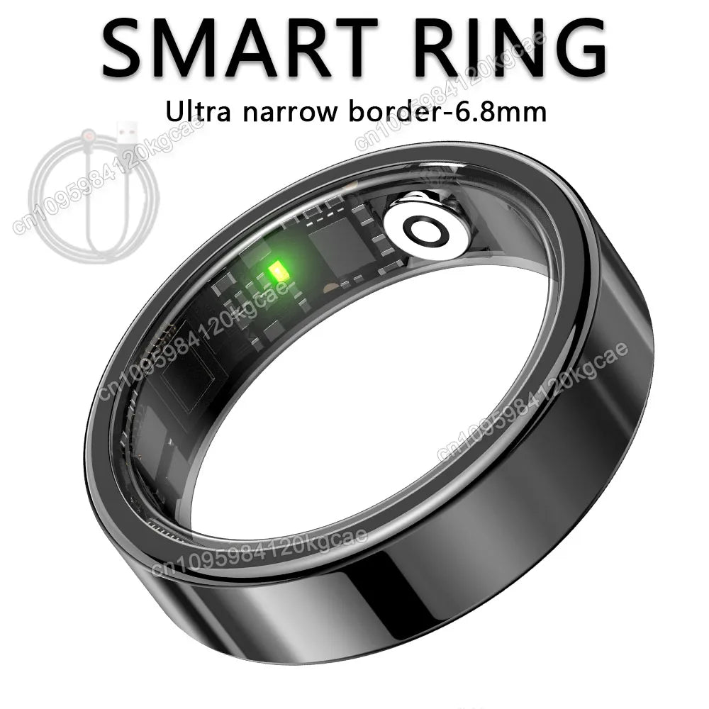 2026 Smart Ring Blood Pressure Heart Rate Sleep Monitoring Smartring IP68 & 5ATM Waterproof Multi-sport Mode Smartring Man Women