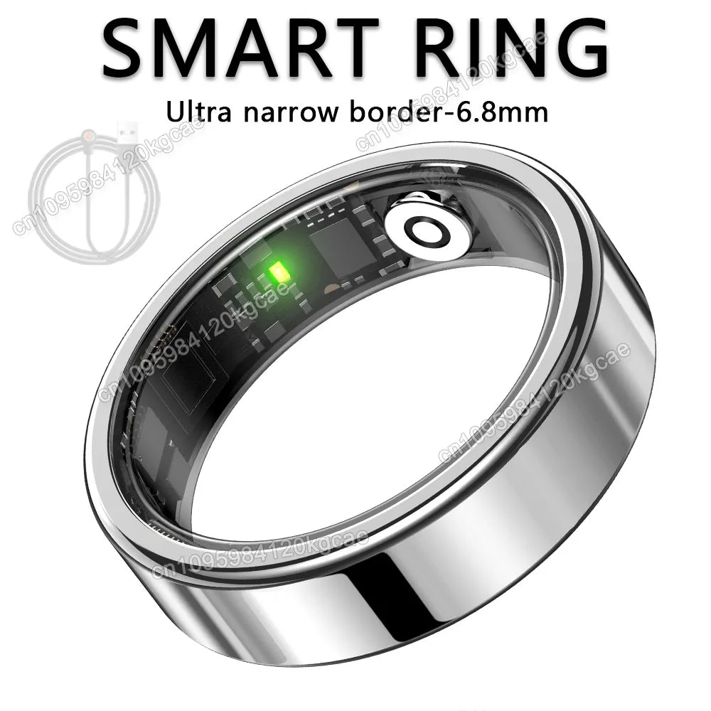 2026 Smart Ring Blood Pressure Heart Rate Sleep Monitoring Smartring IP68 & 5ATM Waterproof Multi-sport Mode Smartring Man Women