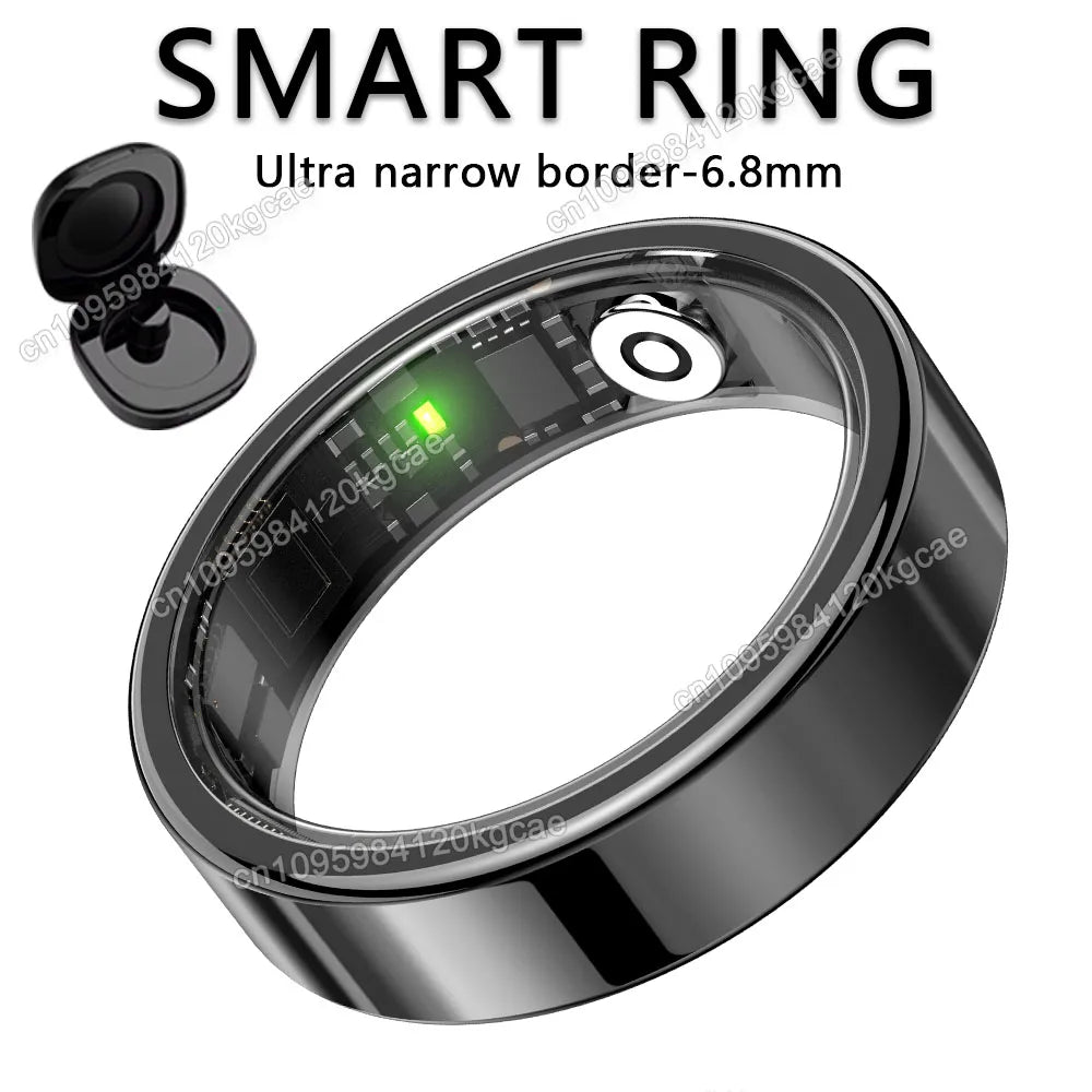 2026 Smart Ring Blood Pressure Heart Rate Sleep Monitoring Smartring IP68 & 5ATM Waterproof Multi-sport Mode Smartring Man Women